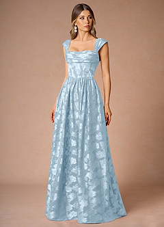 Hazel Powder Blue Pleated Maxi Dress image7