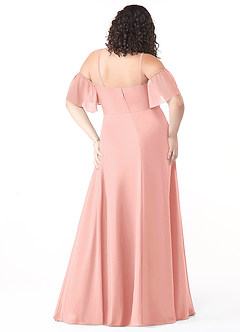 Azazie Sue At-home Try On Dresses Matcha A-Line Off the Shoulder Chiffon Convertible Dress image7