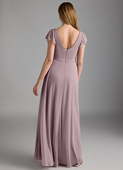 Azazie Omari Bridesmaid Dresses Dusk A-Line Mesh Dress image4