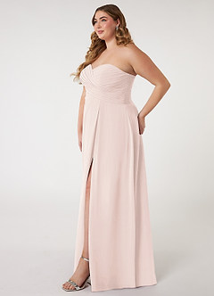 Azazie Arabella Allure Vestidos de damas de honor Vestido de Pétalo De Rosa de Gasa de Corte en A Convertible con Escote de Corazón image12
