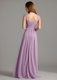 Azazie Keyla Bridesmaid Dresses Wisteria A-Line Pleated Mesh Dress image2