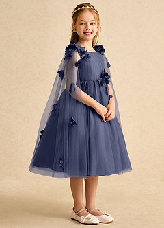 Azazie Staria Flower Girl Dresses Stormy Ball-Gown Ruched Tulle Dress image8