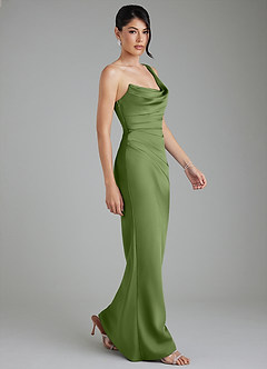 Azazie Sabrina Robes de demoiselle d'honneur Robe Sirène en Satin extensible Corset Genévrier image9