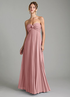 Azazie Tempest Bridesmaid Dresses Dusty Rose Empire Corset Chiffon Convertible Dress image4