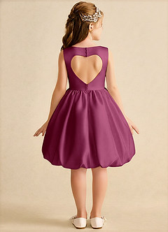 Azazie Nirvana Robe Demoiselle D'honneur Fillette Robe Princesse en Mat Satiné Rayé Mûre image1