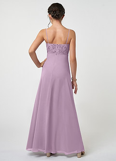 Azazie Sonya Junior Wisteria A-Line Lace Chiffon Dress image2