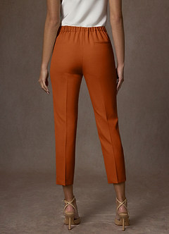 front Kennedy Naranja Quemada Traje de pantalón elástico estructurado