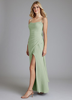 Azazie Solstice Final Sale Dusty Sage Mermaid Strapless Chiffon Convertible Dress image16