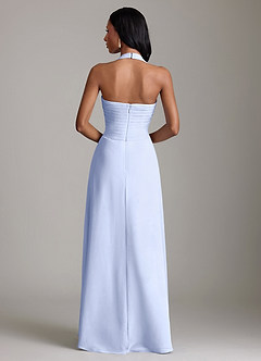 Azazie Clarisa Bridesmaid Dresses Ice A-Line Pleated Chiffon Dress image2