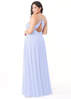 Azazie Avelina Bridesmaid Dresses Lavender A-Line V-Neck Pleated Chiffon Dress image9