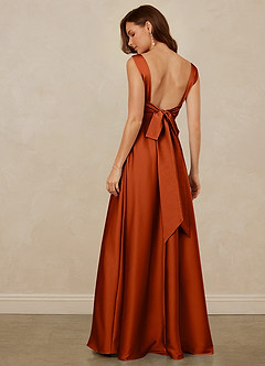Christian Siriano Bridal for Azazie 1001 Bridesmaid Dresses Paprika A-Line Sweetheart Neckline Stretch Satin Dress image5