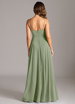 Azazie Amani Bridesmaid Dresses Pistachio A-Line Pleated Chiffon Dress image2