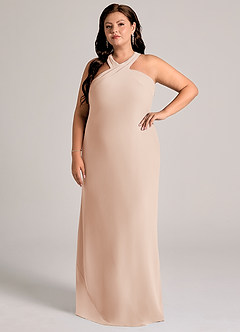 Azazie Doretta Bridesmaid Dresses English Rose Mermaid Pleated Chiffon Dress image8