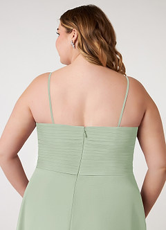 Azazie Arabella Allure Robes de demoiselle d'honneur Robe Trapèze Convertible en Mousseline de soie Encolure en Forme de Cœur Vert Sauge image15