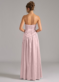 Azazie Adeline Abiti da Damigella Abito A-Line in Jacquard Floreale Senza Cinturino Jacquard Floreale Rosa Peonia image7