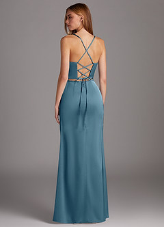 Azazie Brookelle Bridesmaid Dresses Bermuda Sheath Sweetheart Corset Stretch Satin Dress image3