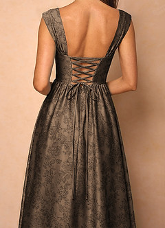 Vestido Café Marrón Largo Runa image6