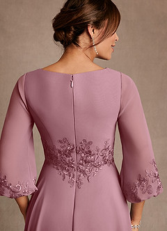 Azazie Yorba Mother of the Bride Dresses Vintage Mauve A-Line Lace Chiffon Dress image6