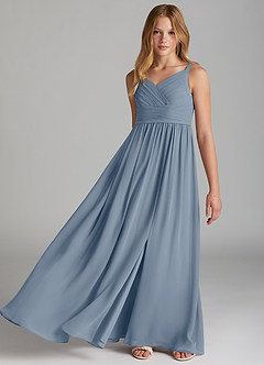 Azazie Chanel Junior Twilight A-Line Sweetheart Neckline Chiffon Dress image2