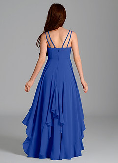 Azazie Karan Junior Abito A-Line in Chiffon Blu Reale image2