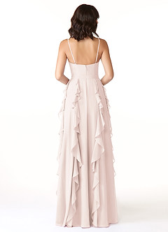 Azazie Peyton Bridesmaid Dresses Rose Petal A-Line Ruched Chiffon Dress image2