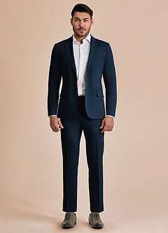 front William Navy Blue Comfort Blend Suit