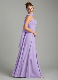 Azazie Gabriela Robes de demoiselle d'honneur Robe Trapèze en Mousseline de soie Corset Lilas image3