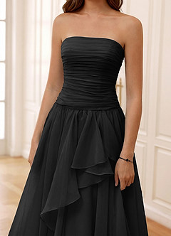 Ocavivien Negro Vestido de fiesta de tul image6