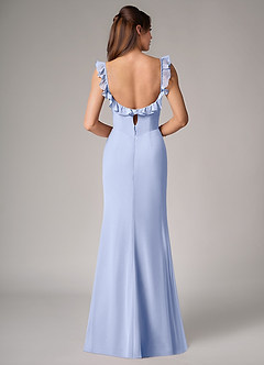 Azazie Callie Bridesmaid Dresses Ice Mermaid Side Slit Chiffon Convertible Dress image2