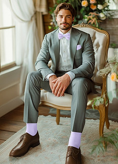 front Matte Satin Bow Tie and Pocket Square Set