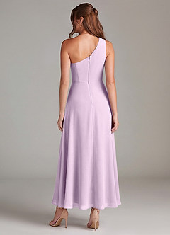Azazie Brooke Bridesmaid Dresses Frosted Lilac A-Line One Shoulder Chiffon Dress image5