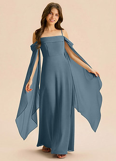 Azazie Moana Junior Twilight A-Line Pleated Chiffon Dress image2