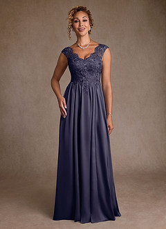 Azazie Amethyst Abiti per la Madre della Sposa Abito A-Line in Pizzo Stormy image4