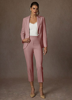 front Kennedy Rosa Empoeirada Blazer estruturado com elastano