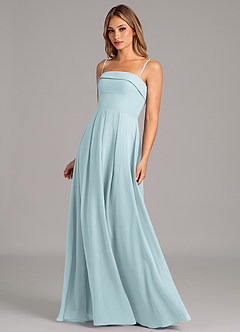 Azazie Lucienne Jurken voor bruidsmeisjes Converteerbaar Jurk van Chiffon met A-Lijn Strapless De Nevel image6