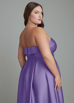 Azazie Lucienne Bridesmaid Dresses Tahiti A-Line Strapless Stretch Satin Convertible Dress image10