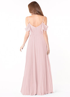 Azazie Lyney Jurken voor bruidsmeisjes Jurk van Chiffon met A-Lijn Off the Shoulder Blozend Roze image2