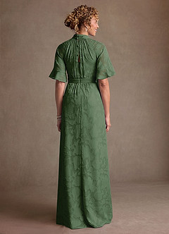 Azazie Hypatia Suknie dla Matki Panny Młodej Osłona Pofałdowany Kwiatowe wypalenie Długość podłogi Sukienka image3