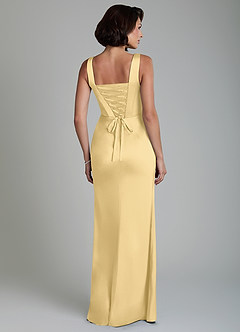 Azazie Amora Robes de demoiselle d'honneur Robe Sirène en Satin extensible Corset Beurre image2