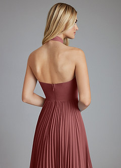 Azazie Keita Venta Final Vestido de Black de Gasa de Corte en A con Plisado image3