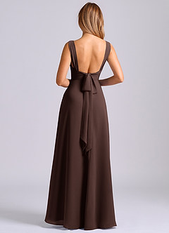 Azazie Beatrice Bridesmaid Dresses Ganache A-Line Sweetheart Neckline Chiffon Dress image4