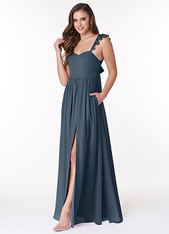 Azazie Metz Bridesmaid Dresses Neptune A-Line Sweetheart Ruched Chiffon Dress image4