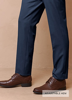 front James Dark Navy Structured Stretch Suit