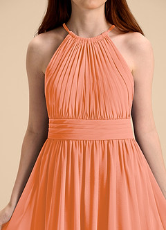 Azazie Malone Junior Sunset A-Line Pleated Chiffon Dress image8
