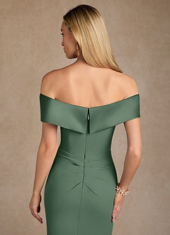 Azazie Laredo Mother of the Bride Dresses Eucalyptus Mermaid Off the Shoulder Stretch Crepe Dress image8