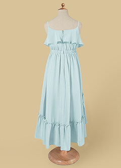 Azazie Karmen Flower Girl Dresses Mist A-Line Ruched Chiffon Dress image7
