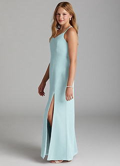 Azazie Becca Junior Robe Sirène en Mousseline de soie Brume image6