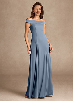 Azazie Ewa Mother of the Bride Dresses Twilight A-Line Off the Shoulder Mesh Dress image7