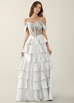 Calliope White Sweetheart neckline Corset A-line Prom Dress image4