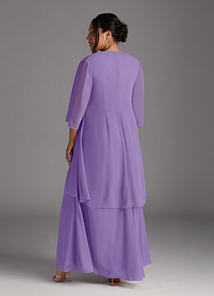 Azazie Manuella Mother of the Bride Dresses Tahiti A-Line V-Neck Pleated Chiffon Dress image15